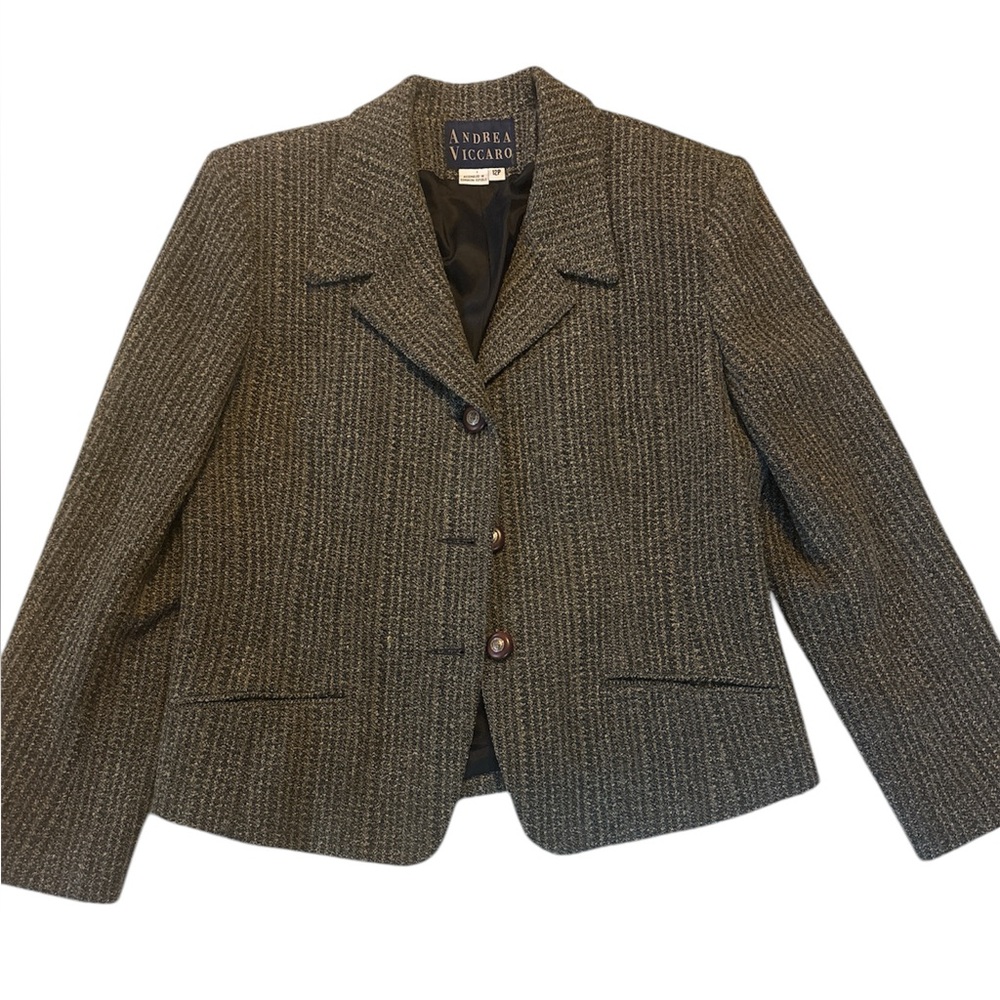 Andrea Viccaro Women's Brown Blazer- Size 12